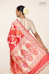 Red Handwoven Banarasi Kadhua Silk Saree