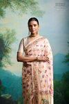 Baby Pink Handwoven Banarasi Kadhua Tissue Silk Saree