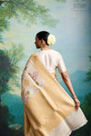 Beige Handwoven Banarasi Kadhua Tussar Georgette Saree