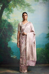 Grey Handwoven Banarasi Kadhua Silk Saree