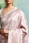 Grey Handwoven Banarasi Kadhua Silk Saree