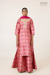 Magenta Pink Silk Sharara Set