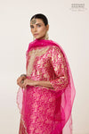 Magenta Pink Silk Sharara Set