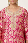 Magenta Pink Silk Sharara Set