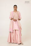 Baby Pink Moonga Silk Sharara Set