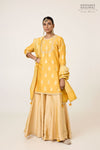 Yellow Moonga Silk Sharara Set