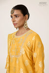 Yellow Moonga Silk Sharara Set