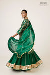 Bottle Green Silk Lehenga Set