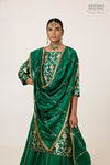 Bottle Green Silk Lehenga Set