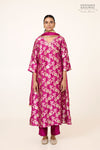 Magenta Pink Chiniya Silk Angarkha Set