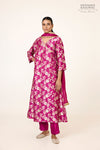 Magenta Pink Chiniya Silk Angarkha Set