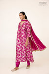 Magenta Pink Chiniya Silk Angarkha Set