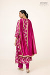 Magenta Pink Chiniya Silk Angarkha Set