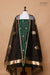 Black Green Handwoven Banarasi Silk Suit Piece