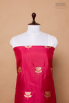 Pink Dual Tone Handwoven Banarasi Silk Suit Piece