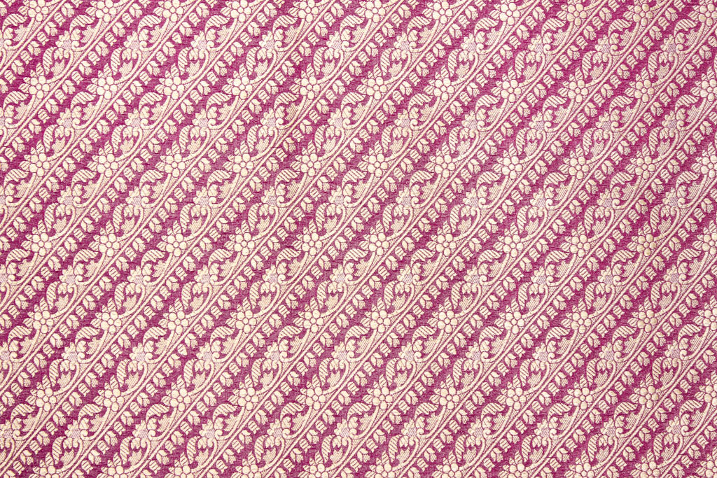 Magenta Pink Handwoven Banarasi Brocade Fabric