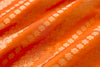 Orange Handwoven Banarasi Silk Fabric