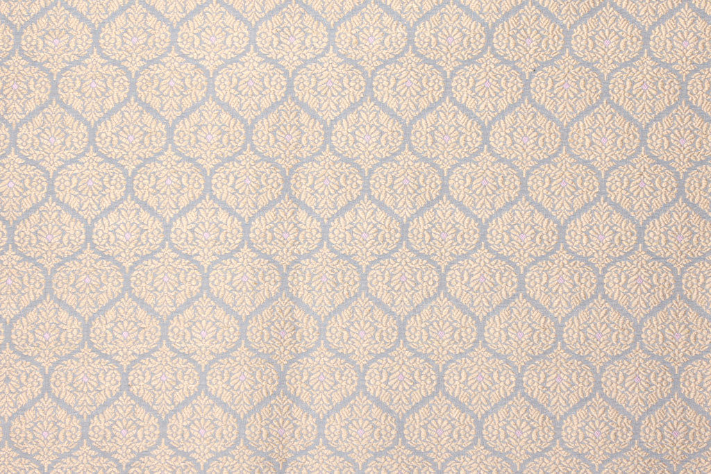 Grey Handwoven Banarasi Brocade Fabric