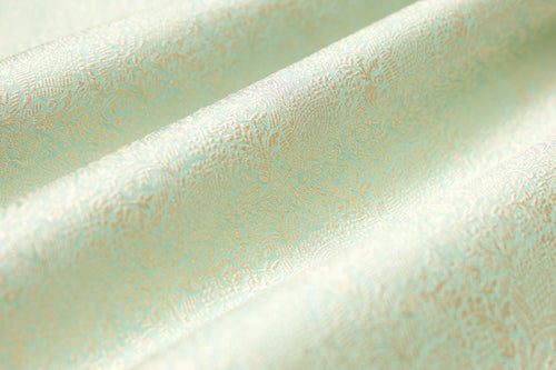 Mint Green Handwoven Banarasi Brocade Fabric