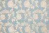 Powder Blue Handwoven Banarasi Silk Fabric