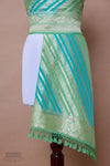 Blue Green Handwoven Banarasi Georgette Dupatta