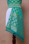 Blue Green Handwoven Banarasi Georgette Dupatta