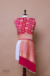 Pink Handwoven Banarasi Georgette Bandhani Dupatta