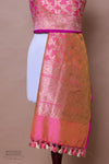Orange Dual Tone Handwoven Banarasi Silk Dupatta