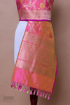 Orange Dual Tone Handwoven Banarasi Silk Dupatta