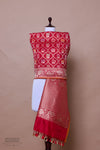 Red Handwoven Banarasi Silk Dupatta