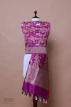 Magenta Pink Handwoven Banarasi Silk Dupatta