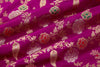 Magenta Pink Handwoven Banarasi Silk Fabric