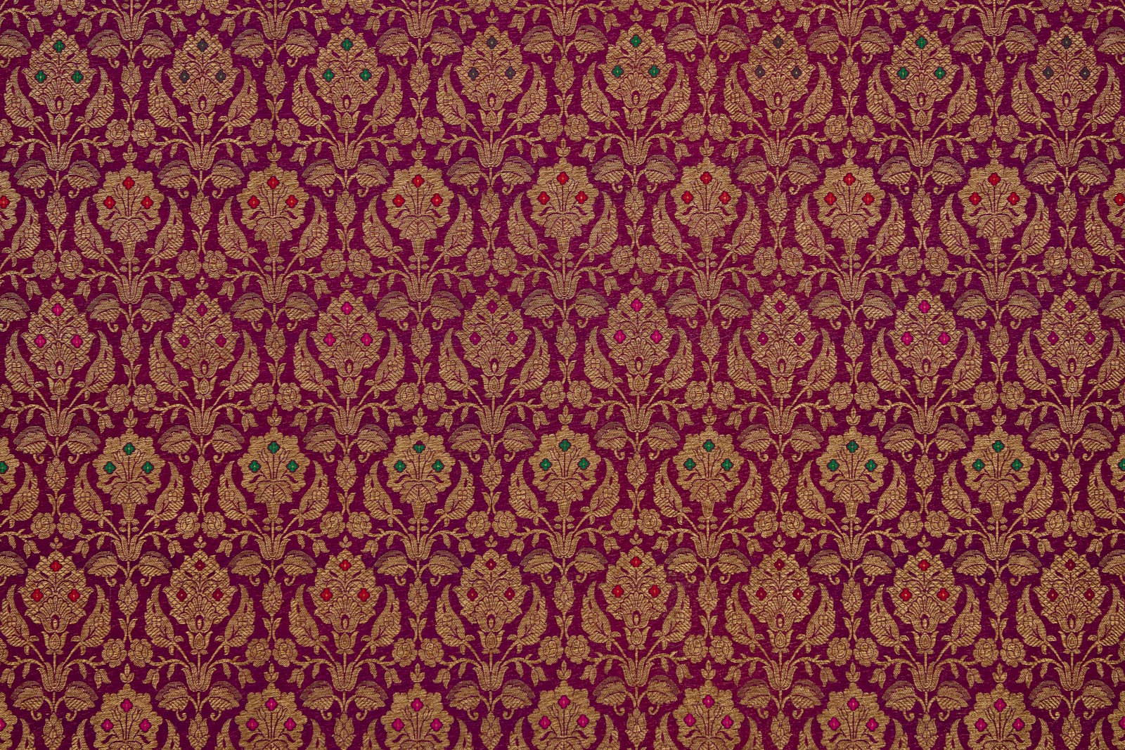 Magenta Pink Handwoven Banarasi Brocade Fabric