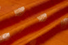 Rust Orange Handwoven Banarasi Raw Silk Fabric