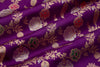 Purple Handwoven Banarasi Silk Fabric