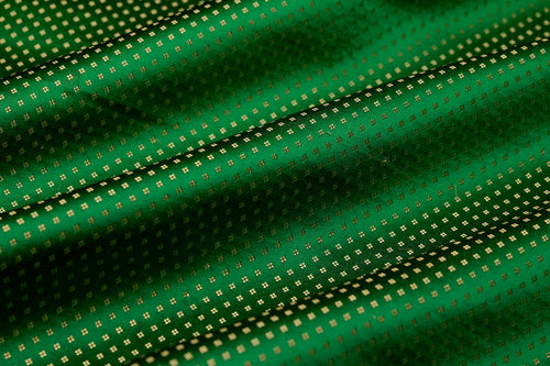 Green Handwoven Banarasi Mashru Silk Fabric