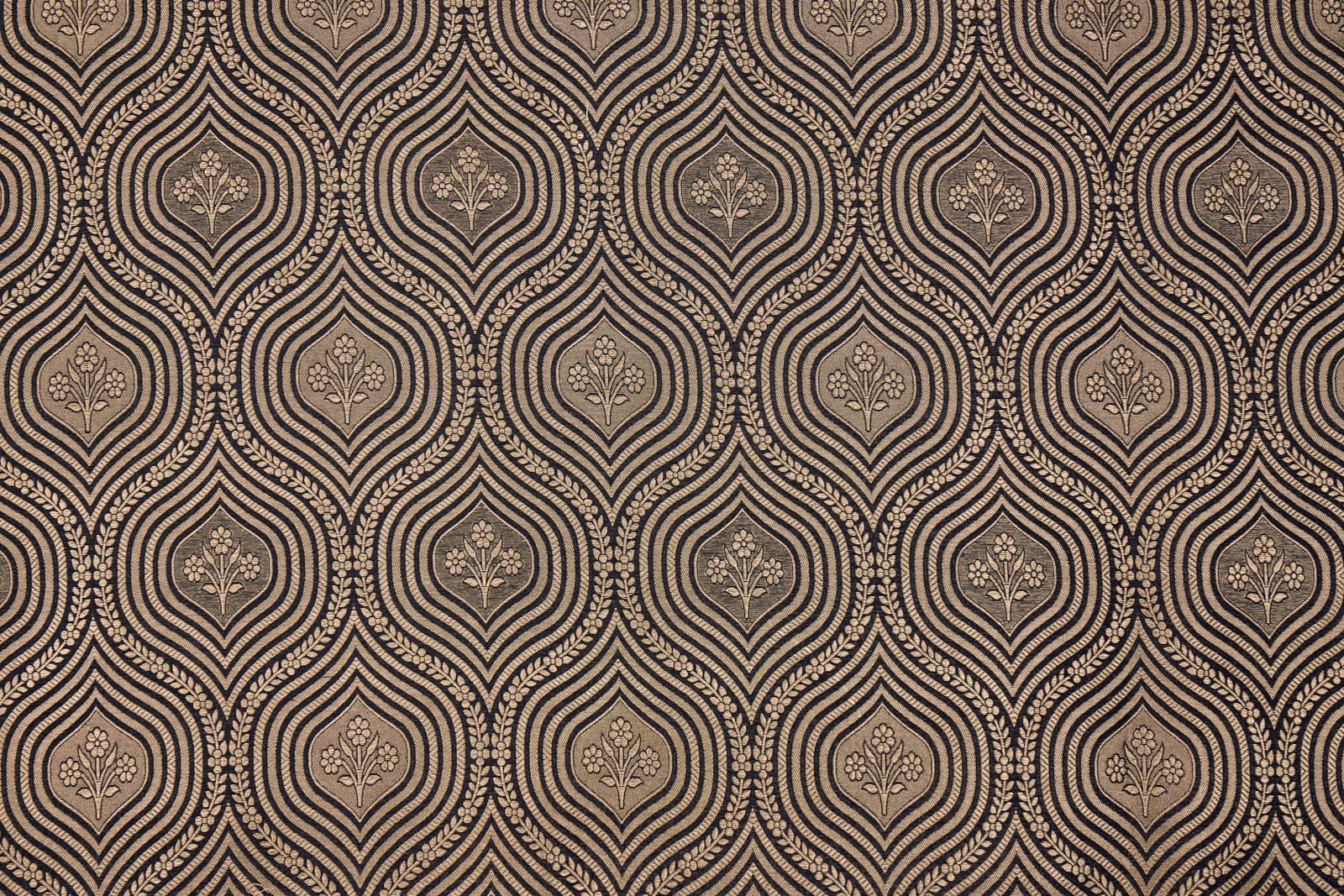 Black Handwoven Banarasi Brocade Fabric