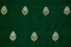 Bottle Green Handwoven Banarasi Raw Silk Fabric