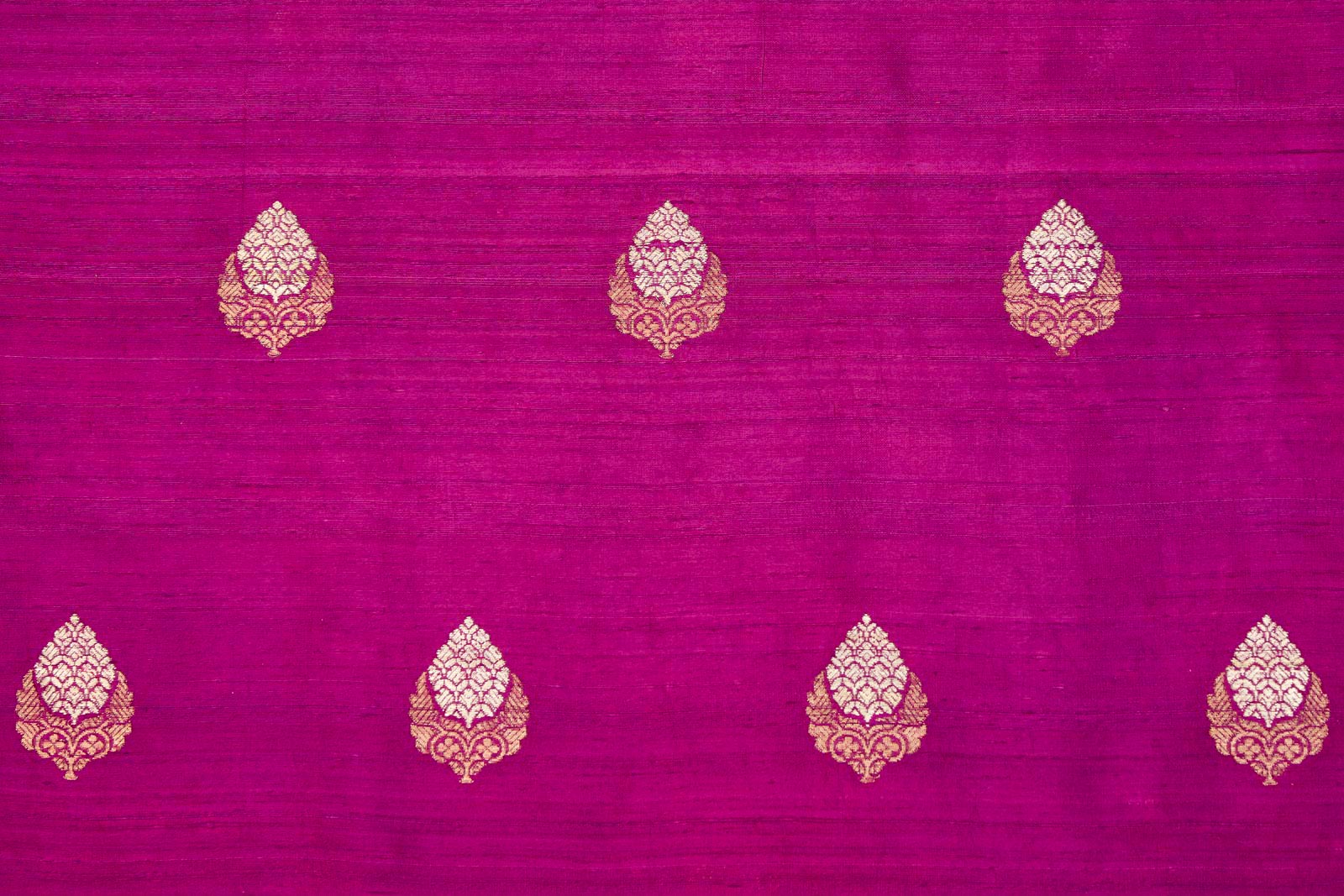Fuchsia Pink Handwoven Banarasi Raw Silk Fabric