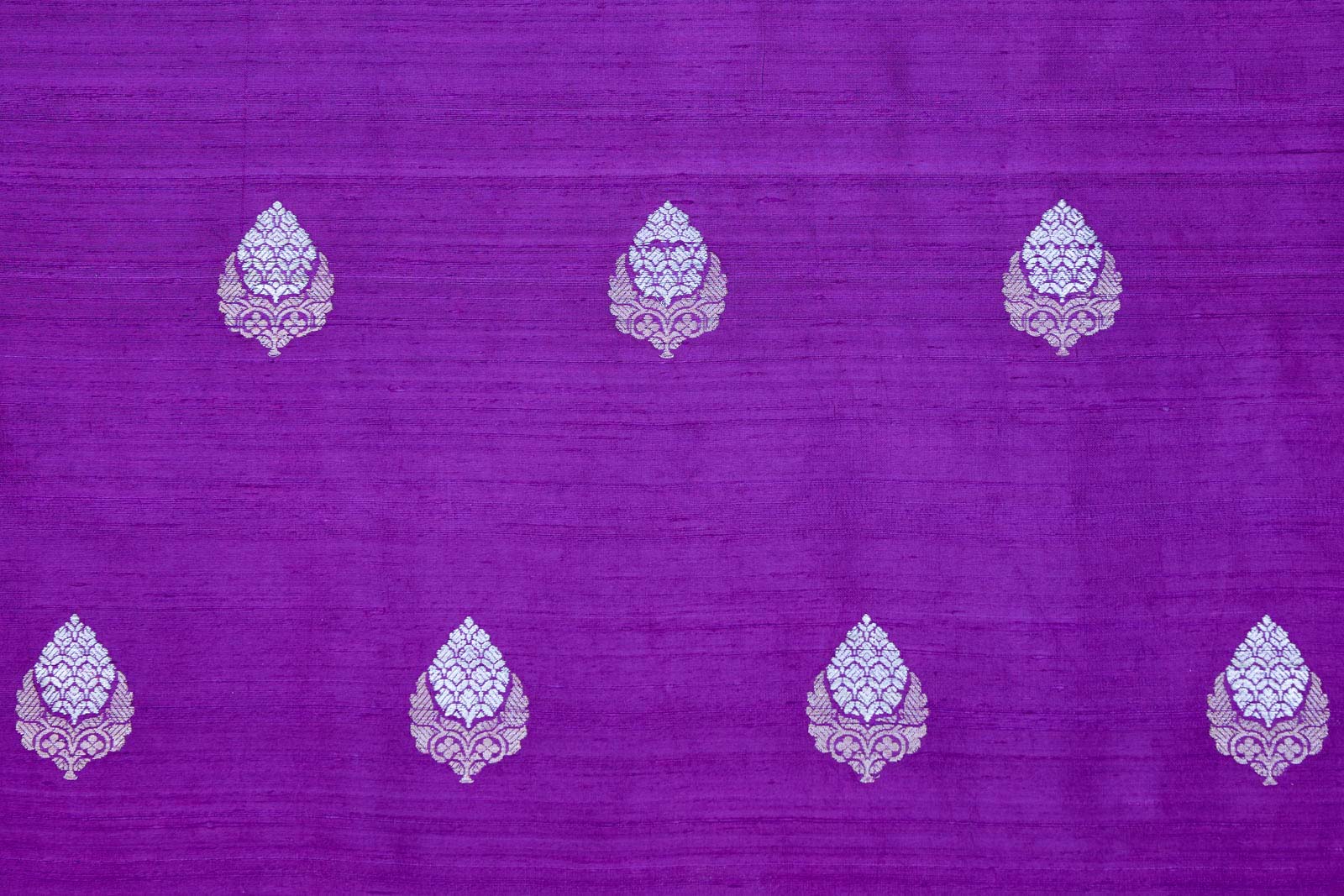 Magenta Purple Handwoven Banarasi Raw Silk Fabric