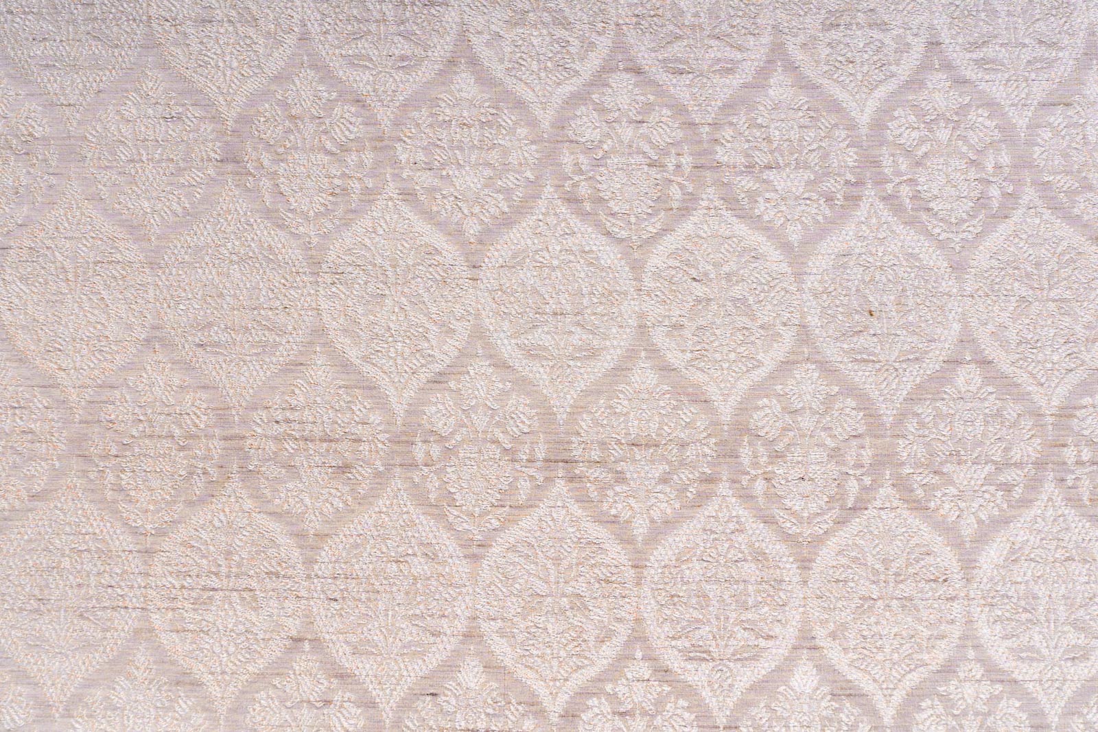 Beige Handwoven Banarasi Tussar Moonga Silk Fabric