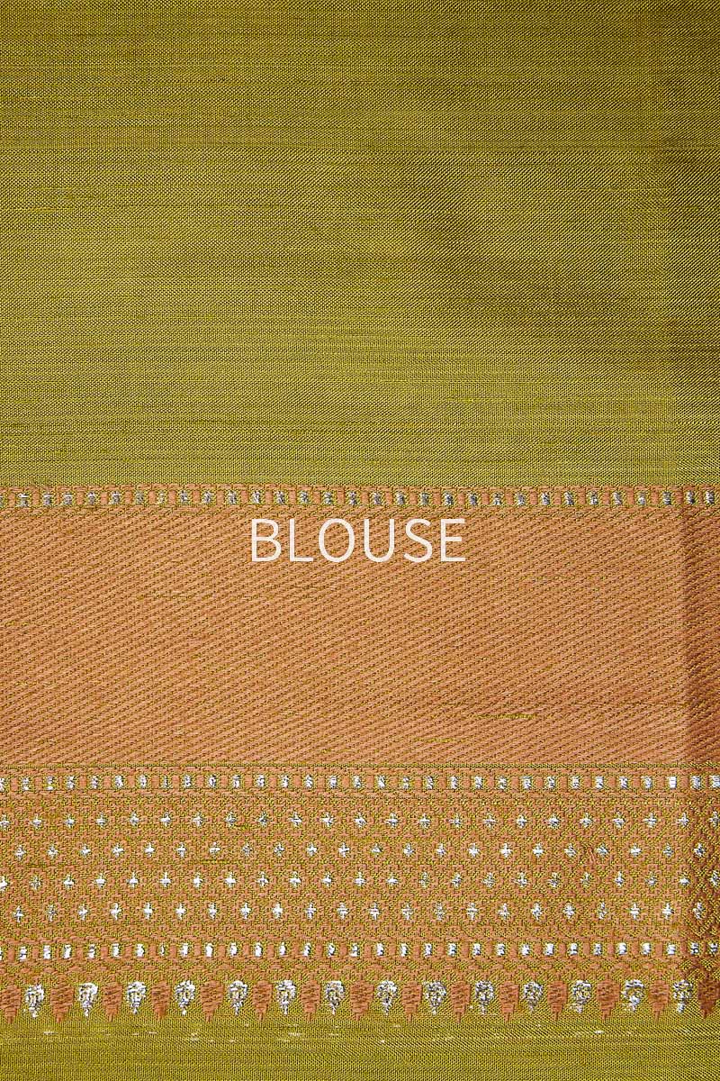 Green Handwoven Banarasi Dupion Silk Saree