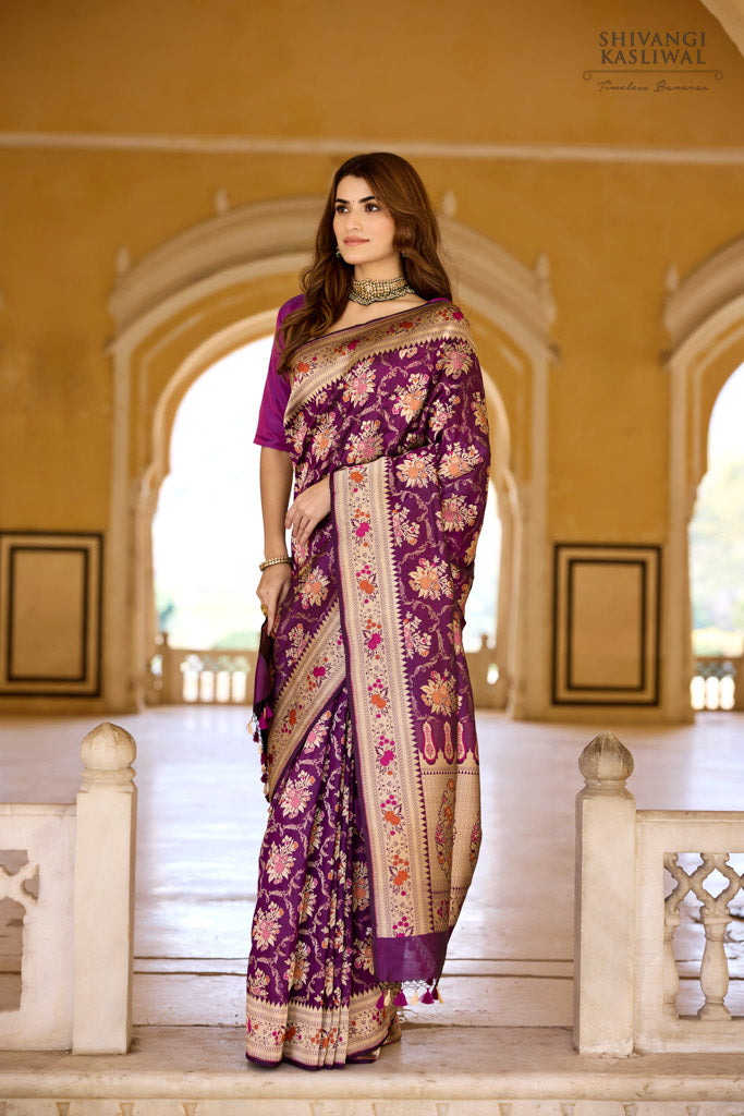 Buy Pista Colour Double Border Banarasi Soft Silk Saree