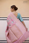 Onion Pink Handwoven Banarasi Silk Saree