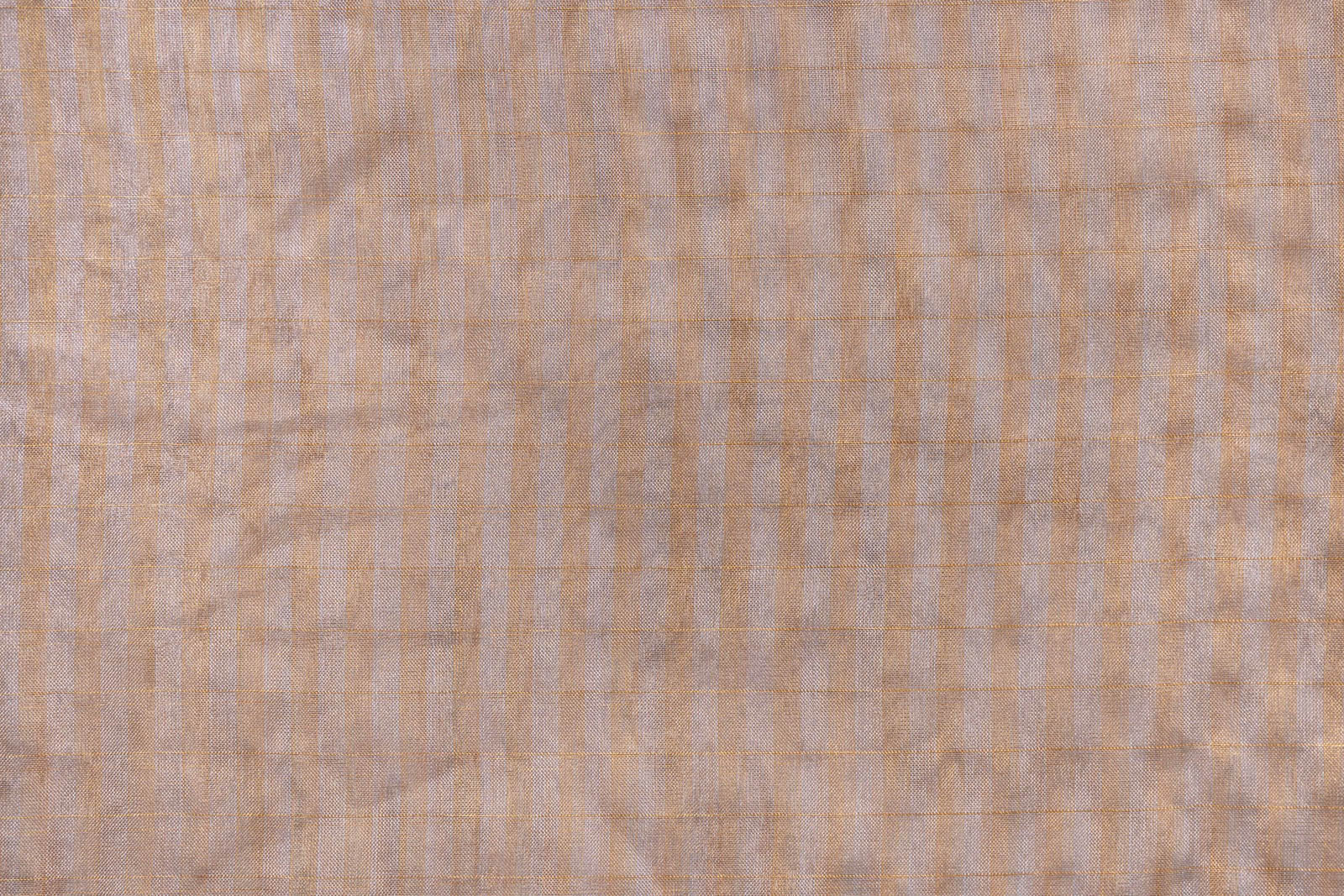 Gold Silver Banarasi Tissue Silk Fabric