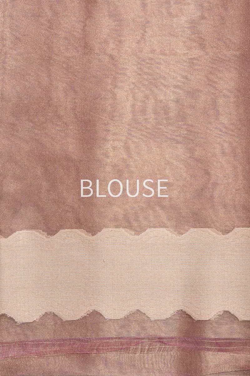 Baby Pink Handwoven Banarasi Net Tissue Silk Saree