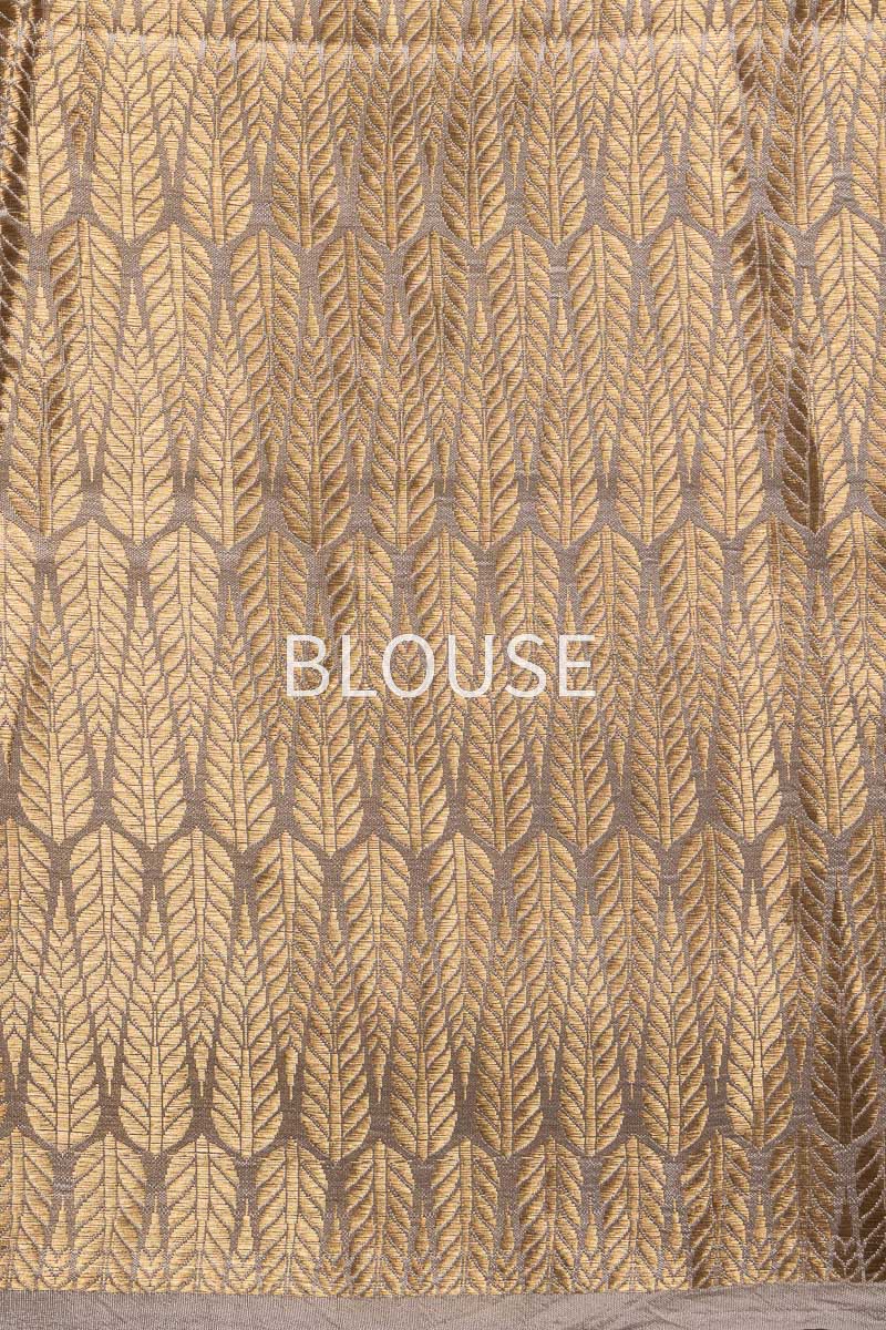 Off-White Handwoven Banarasi Silk Saree