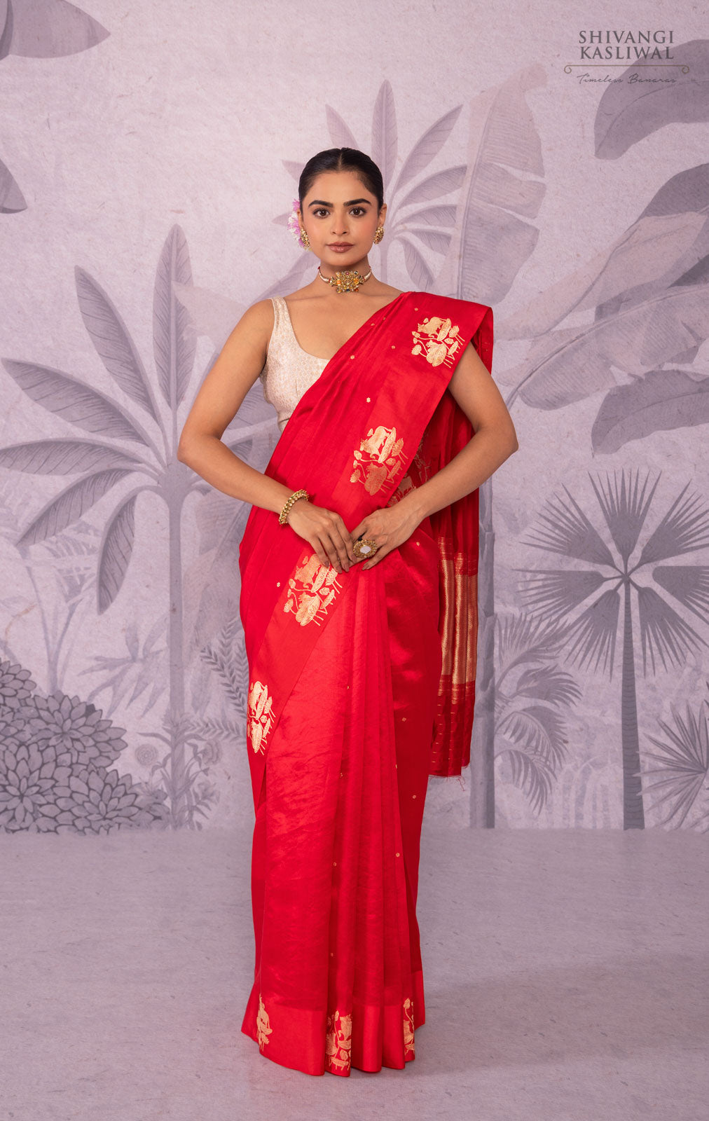 Red Handwoven Banarasi Pure Silk Saree