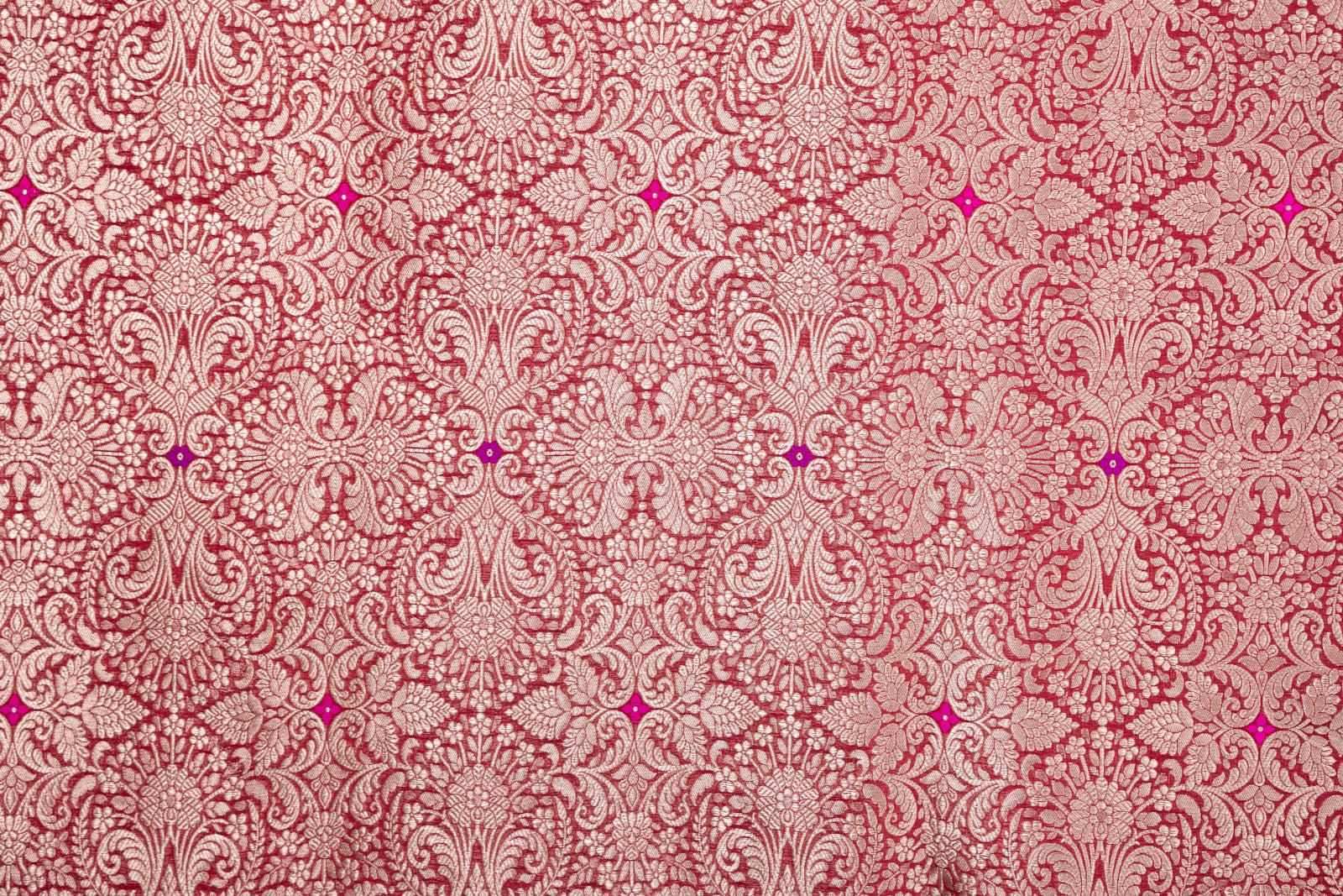 Maroon Handwoven Banarasi Brocade Fabric