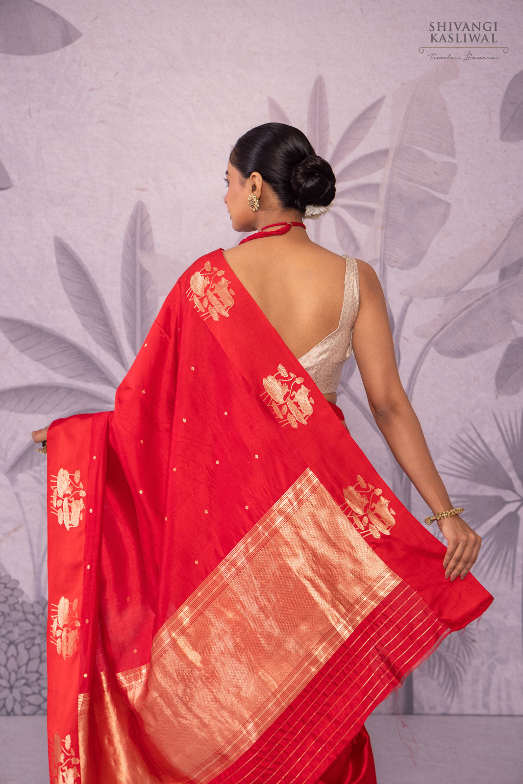 Red Handwoven Banarasi Pure Silk Saree